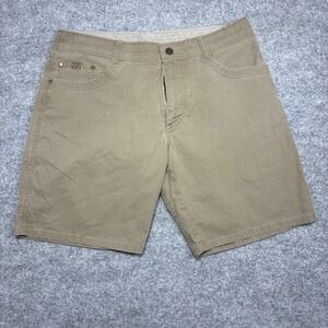 KUHL Rydr Mens Hiking Utility Shorts Size 36 Khaki Brown Cotton Blend Outdoor